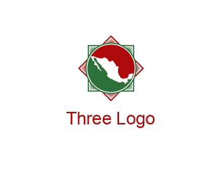 mexico map inside flower symbol