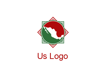mexico map inside flower symbol