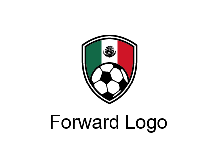 soccer inside mexico shield Logo