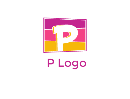 Letter P in square logo