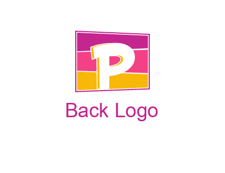 Letter P in square logo