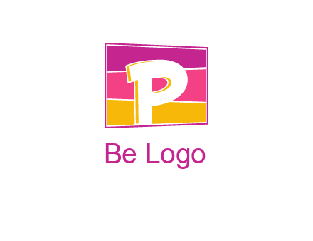 Letter P in square logo