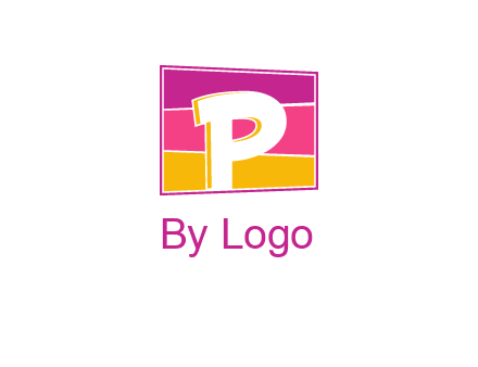 Letter P in square logo