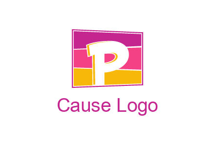 Letter P in square logo
