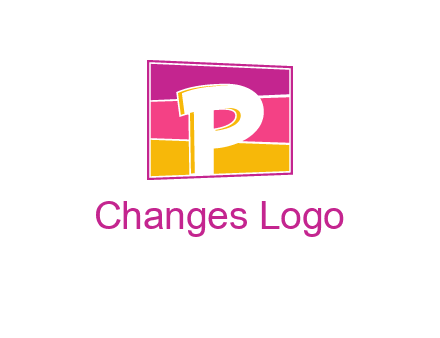 Letter P in square logo