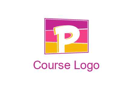 Letter P in square logo