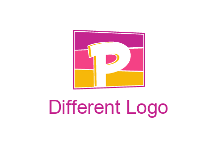 Letter P in square logo