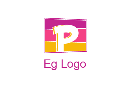 Letter P in square logo