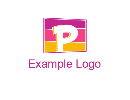 Letter P in square logo
