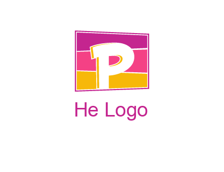 Letter P in square logo