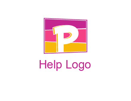 Letter P in square logo