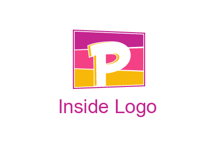Letter P in square logo