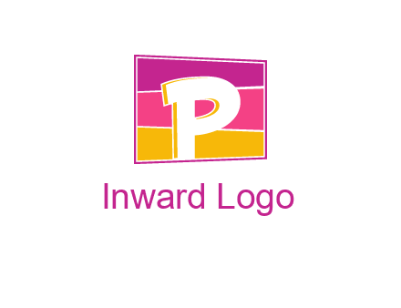 Letter P in square logo