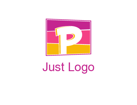 Letter P in square logo