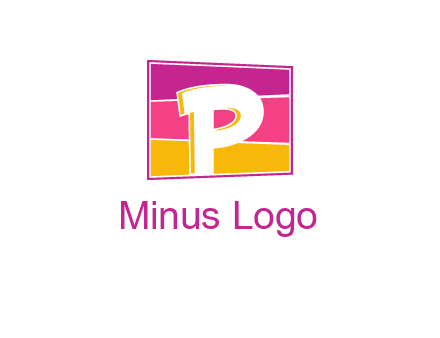 Letter P in square logo