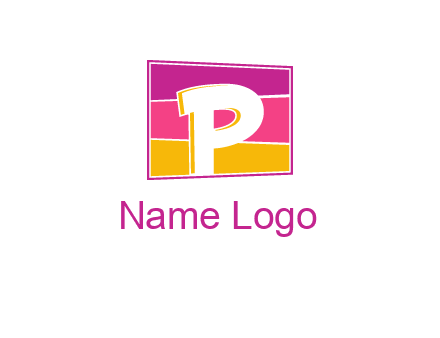 Letter P in square logo