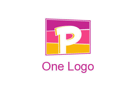 Letter P in square logo