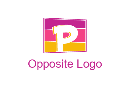 Letter P in square logo