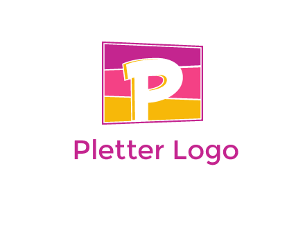 Letter P in square logo