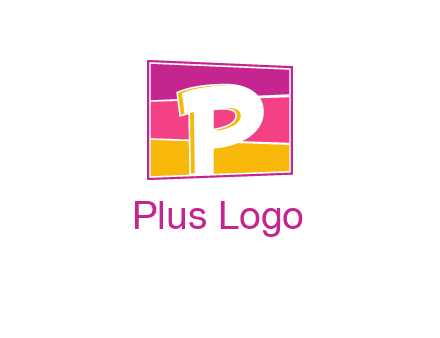 Letter P in square logo