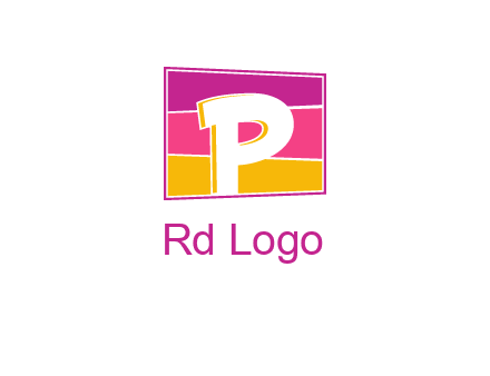 Letter P in square logo