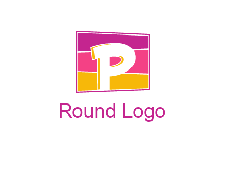 Letter P in square logo