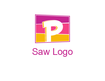 Letter P in square logo
