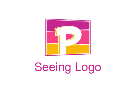 Letter P in square logo