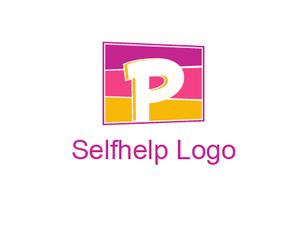 Letter P in square logo