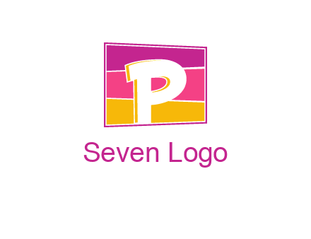 Letter P in square logo