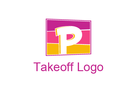Letter P in square logo
