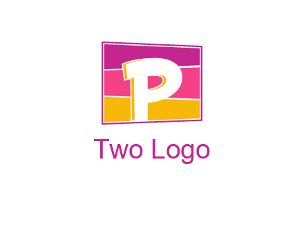 Letter P in square logo