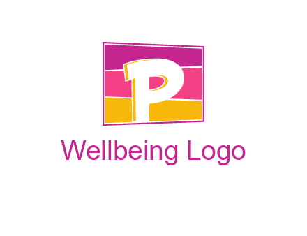 Letter P in square logo