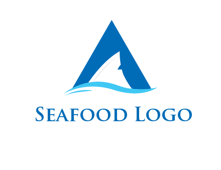 shark incorporate in letter A logo