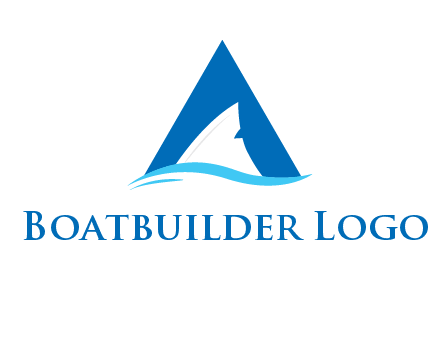 shark incorporate in letter A logo