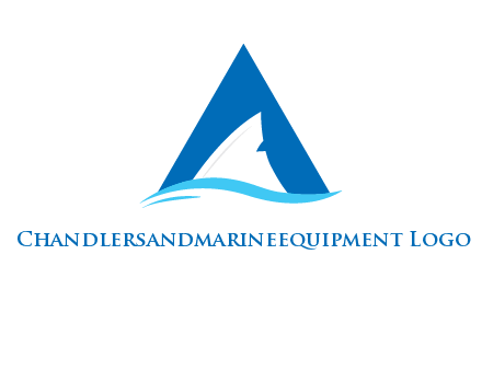 shark incorporate in letter A logo