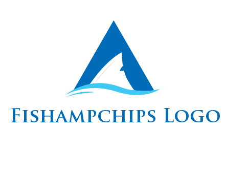 shark incorporate in letter A logo