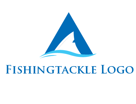 shark incorporate in letter A logo