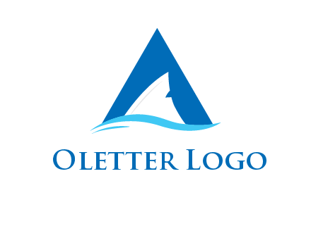 shark incorporate in letter A logo