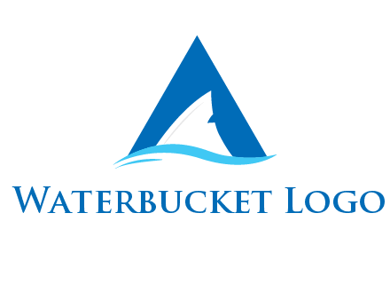 shark incorporate in letter A logo