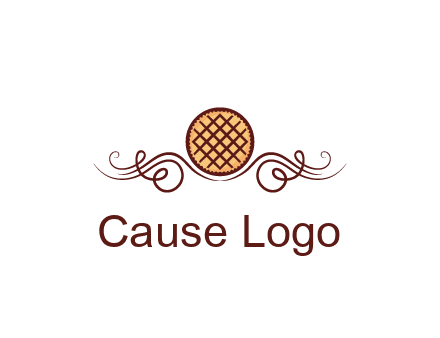 pie with swirls resembling pumpkin carriage in Cinderella