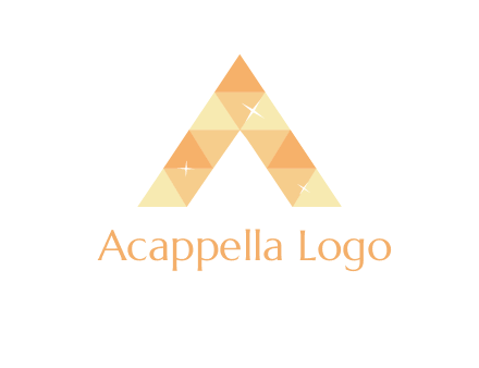 polygonal letter A with shines logo