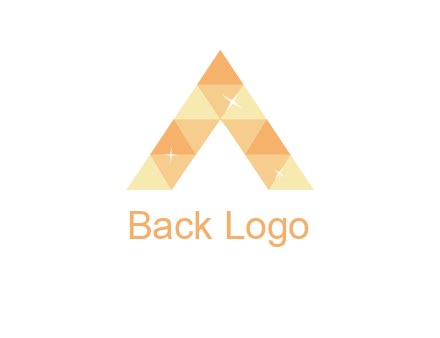 polygonal letter A with shines logo