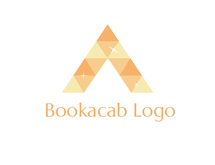 polygonal letter A with shines logo