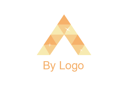 polygonal letter A with shines logo