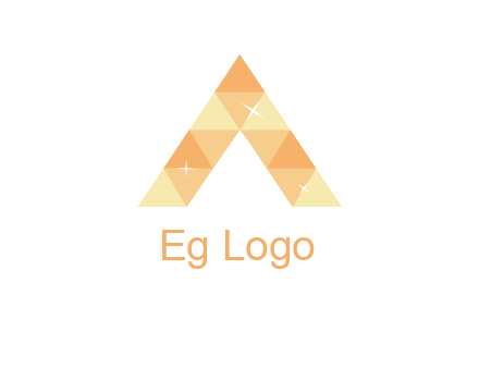 polygonal letter A with shines logo