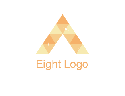 polygonal letter A with shines logo