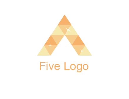 polygonal letter A with shines logo