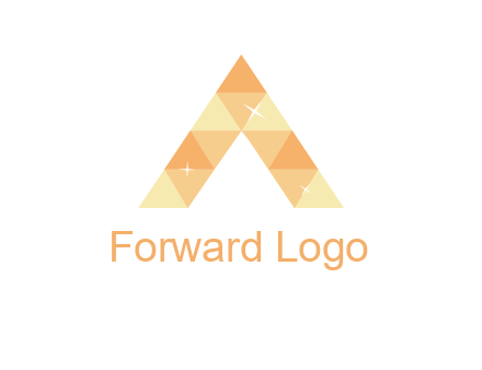 polygonal letter A with shines logo
