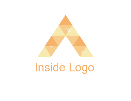 polygonal letter A with shines logo